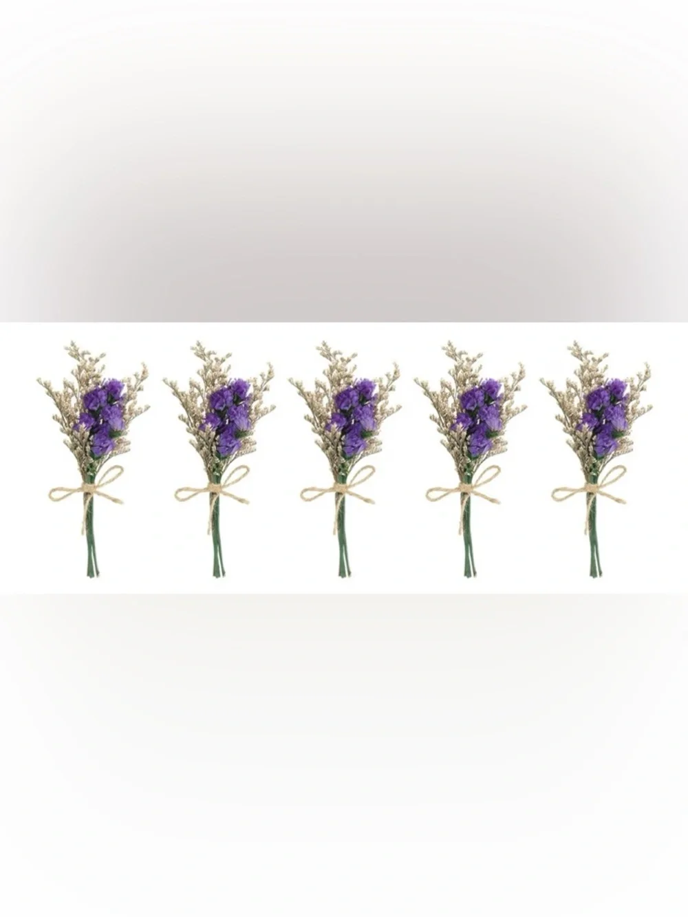 4 Purple Potted Artificial Lavender Pots and 10 piece forget me not stems